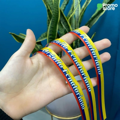 Pulseras de tela raso full color