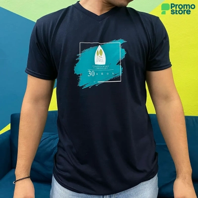 Camisetas Poli-algodón cuello en V