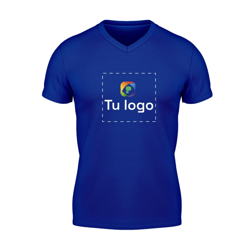 Camisetas Poli-algodón cuello en V