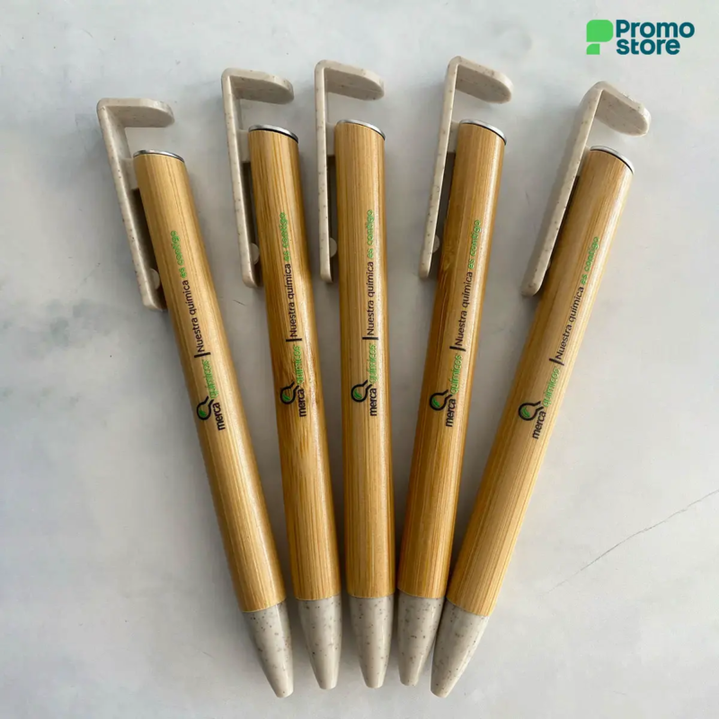 Boligrafo Bambú portacelular