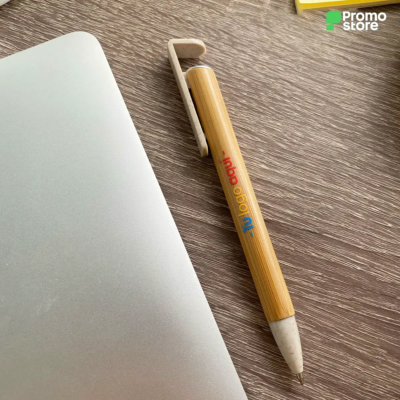 Boligrafo Bambú portacelular