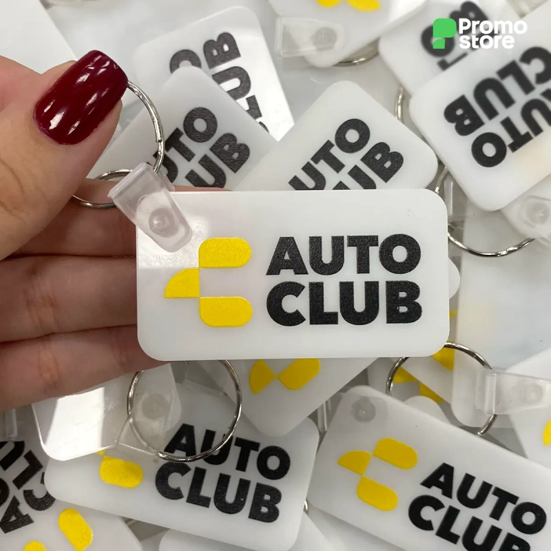 Llavero acrílico rectangular