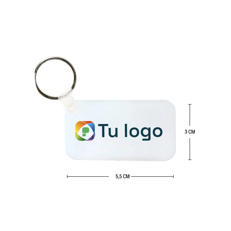 Llavero Pvc flexible Rectangular