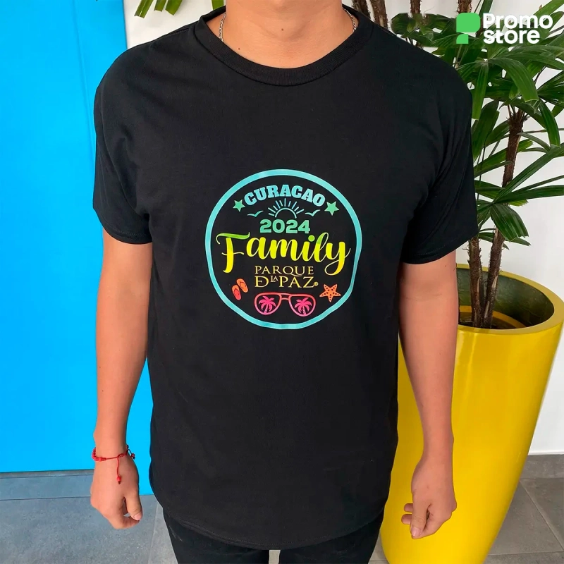 Camisetas Poli-algodón cuello redondo