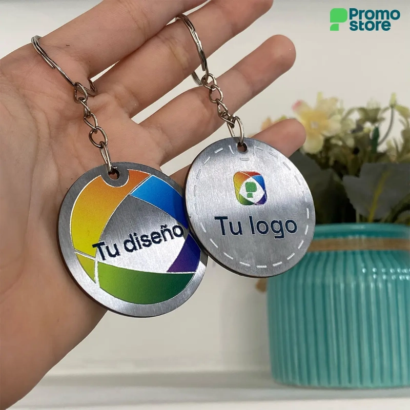 Llavero circular inox