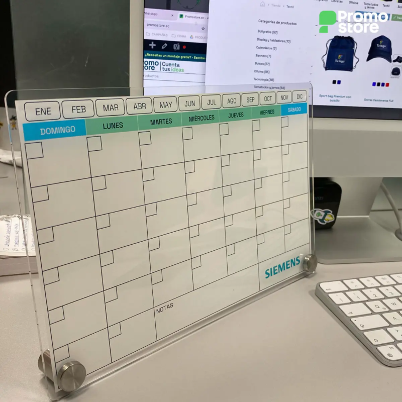 Pizarra acrílica con calendario perpetuo