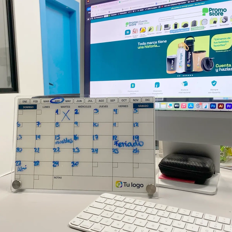 Pizarra acrílica con calendario perpetuo