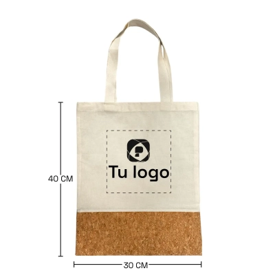 Bolso de lienzo + corcho 30x40cm