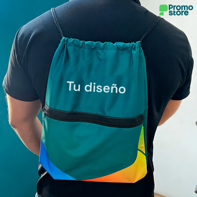 Sport bag con bolsillo full color 30x40cm